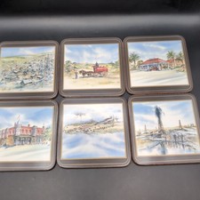 Listing image for 100th Anniversary Unocal Coaster Set of 6 Pimpernel Cork Petroleum Memorabilia