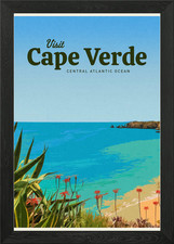 Listing image for Visit Cape Verde Framed Wall Art Poster Canvas Print Picture