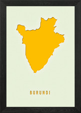 Listing image for MAP OF BURUNDI Framed Wall Art Poster Canvas Print Picture