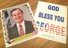 Listing image for Gulf War Kuwait Posters President Bush Other Memorabilia