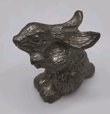 Listing image for Miniature Rabbit Metal Figurine Animal Collectible Pre-Owned