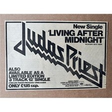 Listing image for JUDAS PRIEST LIVING AFTER MIDNIGHT MEMORABILIA Original music press advert from