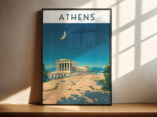 Listing image for Athens Ancient Ruins Landscape Wall Art Print