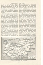 Listing image for THE MAGYAR STATE OF HUNGARY MAP c 1920 ILLUSTRATION PRINT