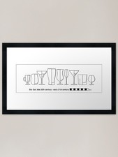Listing image for Bar Set - Archaeological Drawing Fr Framed Wall Art Poster Canvas Print Picture
