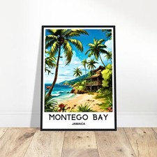 Listing image for Montego Bay Travel Print Poster Jamaica Lover Gift
