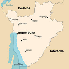Listing image for Burundi Political Map Africa Rwanda Tanzania Poster Art Print 24 x 24 in