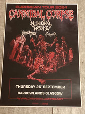 Listing image for CANNIBAL CORPSE Concert poster - Glasgow 2024 music show tour - Gig memorabilia.