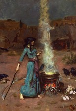 Listing image for The Magic Circle by John William Waterhouse Art Print Poster Wall Decor Centerpi