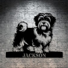 Listing image for Personalized Havanese Name Metal Sign. Dog Owner Breeder. Custom Wall Decor Gift