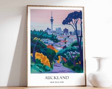 Listing image for 1 Auckland Poster, New Zealand Poster, Travel Poster, City Poster, Home Decor, O