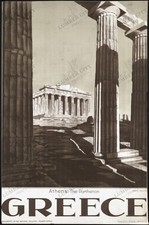 Listing image for Greece Parthenon Athens 1935 Vintage Travel Poster by Nelly's Wall Art