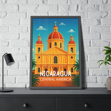 Listing image for Visit Nicaragua Central America Travel Poster Print Wall Art Unframed