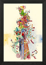 Listing image for Mask: Ravana inspire from Ramayana Framed Wall Art Poster Canvas Print Picture