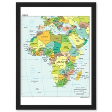 Listing image for Political Map 2012 Africa African Countries Framed A3 Wall Art Print