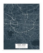 Listing image for San Jos - Costa Rica Map Poster Wall Art Premium Quality Fine Art Print
