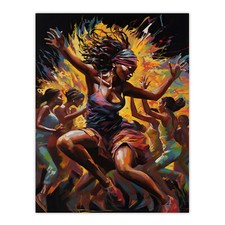 Listing image for Agbadza Dance West Africa Benin Togo Ghana Rhythm Energy Wall Art Poster Print
