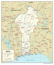 Listing image for Benin Road Highway Transportation Transport Map Country Nation Print