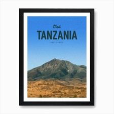 Listing image for Visit Tanzania East Africa Art Prin Framed Wall Art Poster Canvas Print Picture