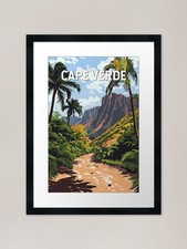Listing image for Cape Verde Illustration Travel Art Framed Wall Art Poster Canvas Print Picture