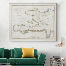 Listing image for 1814 Haiti Map – Post-Haitian Revolution Borders, Cities & Caribbean Geography
