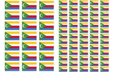 Listing image for Comoros Flag Stickers rectangular 21 or 65 per sheet
