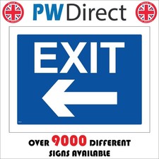 Listing image for SIGN Exit Left Arrow Direction Car Park School Hospital Supermarket Route VE014A