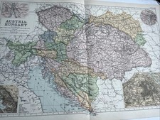 Listing image for 1900: Map Austria Hungary Antique Print GA #18 Antiquarian vintage old atlas