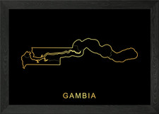 Listing image for Gambia Map Framed Wall Art Poster Canvas Print Picture