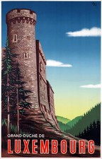 Listing image for Luxembourg Vintage Retro Travel Poster Print Wall Art