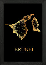 Listing image for Brunei Map Framed Wall Art Poster Canvas Print Picture