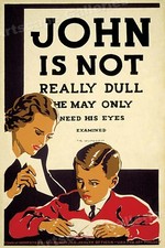Listing image for "John is Not Really Dull" Vintage Style 1936 WPA Public Health Poster - 16x24