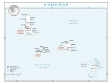 Listing image for Comoros Political Administrative Province Road Highway Rail City Country Map