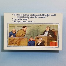 Listing image for Comic Courtroom Judge Barrister Policeman Postcard C1950 Donald Mcgill