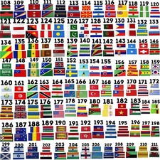 Listing image for National Country Different Sizes Flag Iron On Patch Embroidered Sew On Badge