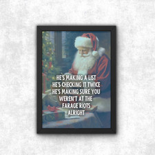 Listing image for Christmas Farage Riots, Poster Print Unframed, Anti Fascist, Santa Anti Racism