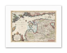 Listing image for Map Livonia Courland Finland Estonia Latvia Historical Travel Canvas Art Print