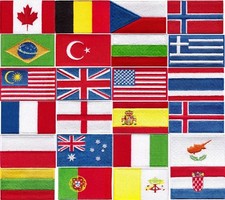 Listing image for National Country Flag Patch | Iron-On/Sew-On Embroidered Cloth Patch/Badge