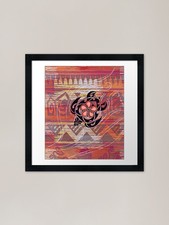 Listing image for Hawaiian - Samoan - Polynesian Trib Framed Wall Art Poster Canvas Print Picture