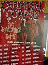 Listing image for Cannibal Corpse North American Tour 2019 Poster Memorabilia Rock & Pop Music