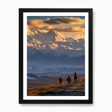 Listing image for Afghanistan Print Mountains Poster Framed Wall Art Poster Canvas Print Picture
