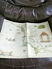 Listing image for VTG COLONIAL 17TH CENTURY MAP OF THE NEW WORLD USA ART POSTER DOCUMENT NAVY WAR