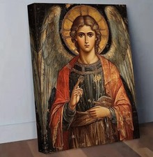 Listing image for Framed Archangel Gabriel Icon - Orthodox Christian Wall Art Print 29.97x39.88cm
