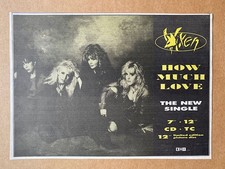 Listing image for VIXEN HOW MUCH LOVE MEMORABILIA original music press advert from 1990 - these vi