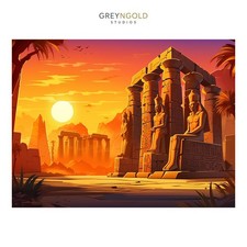 Listing image for Ancient Egyptian Civilization Culture Wall Art Print pick size A4/A3/A2/90x60cm