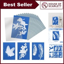 Listing image for 32 Pcs Cyanotype Sun Print Paper Light Sensitive Photography Art Craft Kit