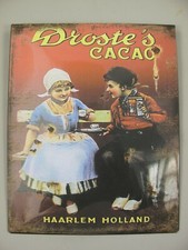 Listing image for 9977657 Mural Tin Sign Vintage Droste's Cacao Haarlem Holland 25x20cm