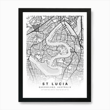 Listing image for Saint Lucia Caribbean Light Map Art Framed Wall Art Poster Canvas Print Picture