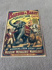 Listing image for A3 Victorian Style Barnum and Bailey Circus Advertising Poster Print Wall Decor