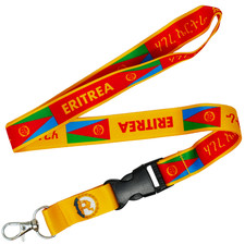 Listing image for Eritrea Flag Lanyard Keychain Neck Strap with Detachable Buckle